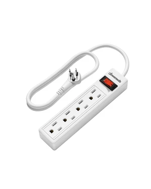 4 Outlets Power Strip, 2FT Portable Small Power Strip Flat Angled Plug, 15A 125V 1875W, Wall Mount Design for Home Office, Dorm, Bedroom, Living Room, ETL Listed, White 4 Outlets Power Strip, 2FT Portable Small Power Strip Flat Angled Plug, 15A 125V 1875W, Wall Mount Design for Home Office, Dorm, Bedroom, Living Room, ETL Listed, White