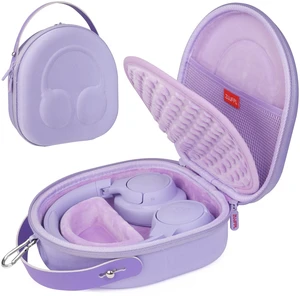 EVA Hard Shell Case for JBL TUN 670NC/520BT/770NC/720BT and JBL Live 670NC/770NC and Anker Soundcore Life Q20iWireless Headphones, Premium Travel Protective Headphone Storage Bag - Purple EVA Hard Shell Case for JBL TUN 670NC/520BT/770NC/720BT and JBL Live 670NC/770NC and Anker Soundcore Life Q20iWireless Headphones, Premium Travel Protective Headphone Storage Bag - Purple