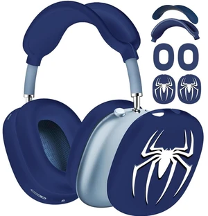 4 in 1 AirPods Max Case Headphone Covers, Midnight Spider Web Ear Cup Covers, Soft Silicone Earpads + Headband Cover Set, Scratch-Proof Protective Headphone Accessory Gift 4 in 1 AirPods Max Case Headphone Covers, Midnight Spider Web Ear Cup Covers, Soft Silicone Earpads + Headband Cover Set, Scratch-Proof Protective Headphone Accessory Gift