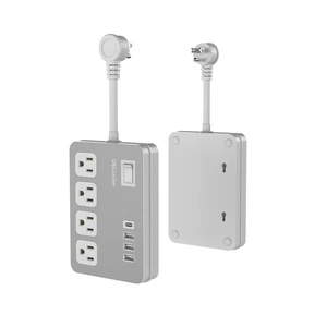 Wall Extension Outlets, 4-AC-Outlet and 4 USB Outlets(1 USB-A) Square Wall Plug with USB Ports, Small Power Strip Short Extension Cord for Home Office CruiseTravel Dorm Room Essentials, White Wall Extension Outlets, 4-AC-Outlet and 4 USB Outlets(1 USB-A) Square Wall Plug with USB Ports, Small Power Strip Short Extension Cord for Home Office CruiseTravel Dorm Room Essentials, White