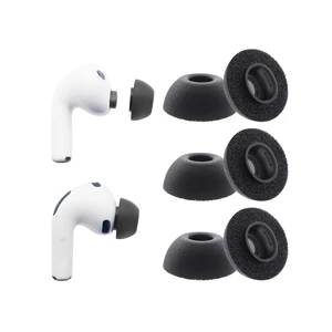 Replacement Foam Ear Tips for AirPods Pro 3 Earbuds, Large Memory Foam Tips Compatible with AirPods Pro 3rd Generation 2025, Fit in The Charging Case, 3 Pairs, Black Replacement Foam Ear Tips for AirPods Pro 3 Earbuds, Large Memory Foam Tips Compatible with AirPods Pro 3rd Generation 2025, Fit in The Charging Case, 3 Pairs, Black