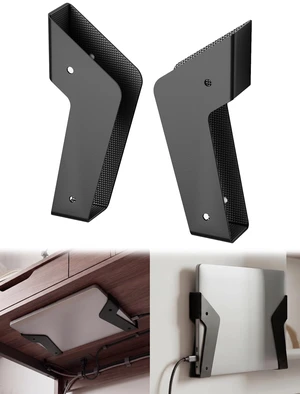 Under Desk Laptop Mount & Wall Holder, Adjustable Metal Bracket 35mm Wall Bracket for MacBook, Keyboard, Tablet. EVA Pad Protects, Side Open Charging. Space-Saving Storage for Home & Office Under Desk Laptop Mount & Wall Holder, Adjustable Metal Bracket 35mm Wall Bracket for MacBook, Keyboard, Tablet. EVA Pad Protects, Side Open Charging. Space-Saving Storage for Home & Office