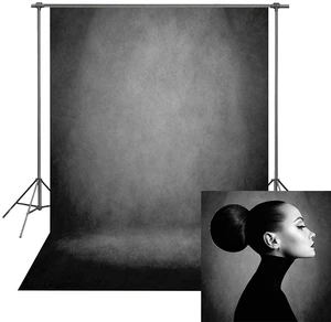 Black Abstract Portrait Backdrop Black Gray Solid Color Photography Background Adult Professional Portrait Studio Booth Props (6x8FT) Black Abstract Portrait Backdrop Black Gray Solid Color Photography Background Adult Professional Portrait Studio Booth Props (6x8FT)