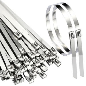 Extra-Wide Metal Zip Ties 15.8 Inch - 304 Stainless Steel Zip Ties Heavy Duty Self-Locking Cable Ties for Chain Link Fence/Outdoor/Electrical/Farms 300lb Capacity (0.31"W, 50pcs) Extra-Wide Metal Zip Ties 15.8 Inch - 304 Stainless Steel Zip Ties Heavy Duty Self-Locking Cable Ties for Chain Link Fence/Outdoor/Electrical/Farms 300lb Capacity (0.31"W, 50pcs)