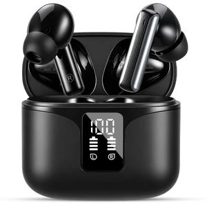 Wireless Earbuds, Bluetooth 6.0 Headphones with ENC Mic, Clear Calls, Smart LED Power Display, IPX5 Waterproof in Ear Earphones for Phone, Laptop, Sports (Black) Wireless Earbuds, Bluetooth 6.0 Headphones with ENC Mic, Clear Calls, Smart LED Power Display, IPX5 Waterproof in Ear Earphones for Phone, Laptop, Sports (Black)