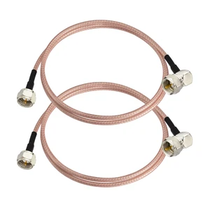 TV Coax Cable 3ft 2-Pack Slim 75 Ohm RG179 F-Type Connector Cables 90 Degree to Straight short coaxial cable connector for Digital TV Aerial, HDTV, CATV, Satellite Receivers Antenna Cable Box TV Coax Cable 3ft 2-Pack Slim 75 Ohm RG179 F-Type Connector Cables 90 Degree to Straight short coaxial cable connector for Digital TV Aerial, HDTV, CATV, Satellite Receivers Antenna Cable Box