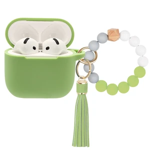 for AirPods 4, 5 Case,Compatible with AirPods 4th 5th Generation Case (2024,2026), Soft Silicone Wireless Charging Protective Case Cover with Bracelet Keychain (Matcha Green) for AirPods 4, 5 Case,Compatible with AirPods 4th 5th Generation Case (2024,2026), Soft Silicone Wireless Charging Protective Case Cover with Bracelet Keychain (Matcha Green)