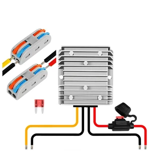 DC-DC 12V (with Fuse) Buck Converter 48V 36V 24V to 12V 10A 120W Waterproof Golf cart stabilizer Buck Converter Regulator DC-DC 12V (with Fuse) Buck Converter 48V 36V 24V to 12V 10A 120W Waterproof Golf cart stabilizer Buck Converter Regulator