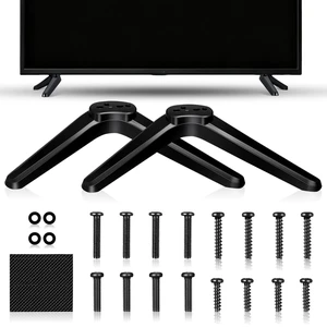 Tv Stand Legs Replacement Universal Tabletop Tv Mount Stand Brackets with Screws and Anti-Slip Pads Tv Holder for Table Fits 32-55 Inch Tvs Tv Stand Legs Replacement Universal Tabletop Tv Mount Stand Brackets with Screws and Anti-Slip Pads Tv Holder for Table Fits 32-55 Inch Tvs
