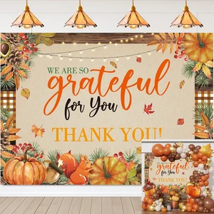Fall Thank You Backdrop Thanksgiving We are So Grateful for You Background 8x6ft Fall Thank You for All You Do Banner, Pumpkin Friendsgiving Party Decorations, Thanksgiving Photo Booth Props Fall Thank You Backdrop Thanksgiving We are So Grateful for You Background 8x6ft Fall Thank You for All You Do Banner, Pumpkin Friendsgiving Party Decorations, Thanksgiving Photo Booth Props