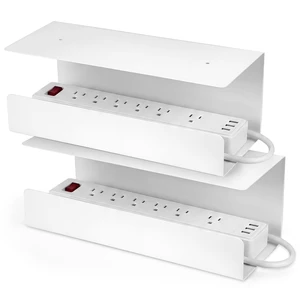 2 Pack Under Desk Cable Management Tray,Hold 11 lbs, 16 x 6 x 6 Inch, White Heavy Duty Steel, Power Strip Holder, Cord Organizer, Cable Rack, Wire Management for Office Workspace, Reduces Desk Clutter 2 Pack Under Desk Cable Management Tray,Hold 11 lbs, 16 x 6 x 6 Inch, White Heavy Duty Steel, Power Strip Holder, Cord Organizer, Cable Rack, Wire Management for Office Workspace, Reduces Desk Clutter
