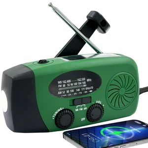 Emergency Hand Crank Radio with LED Flashlight, Army Green AM/FM NOAA Portable Weather Radio, 2000mAh Phone Charger, USB Charged & Solar Power, For Camping & Emergency Emergency Hand Crank Radio with LED Flashlight, Army Green AM/FM NOAA Portable Weather Radio, 2000mAh Phone Charger, USB Charged & Solar Power, For Camping & Emergency
