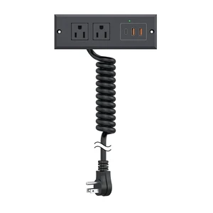 Recessed Power Strip USB C Port for Drawer Outlet Black Fast Charging USB C Port,QC3.0 USB-A Port.2AC Outlet,ETL Listed Conference Recessed Power Strip USB C Port for Drawer Outlet Black Fast Charging USB C Port,QC3.0 USB-A Port.2AC Outlet,ETL Listed Conference