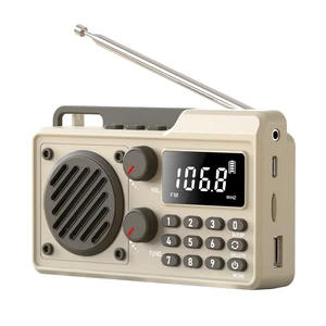 Portable Radio AM FM Shortwave, Rechargeable Radio Bluetooth Speaker- Khaki 1500mAh 30H Playback, Excellent Reception, Large LCD Screen, Support TF Card U Disk, Sleep Timer, 3W Speaker Stereo Sound Portable Radio AM FM Shortwave, Rechargeable Radio Bluetooth Speaker- Khaki 1500mAh 30H Playback, Excellent Reception, Large LCD Screen, Support TF Card U Disk, Sleep Timer, 3W Speaker Stereo Sound