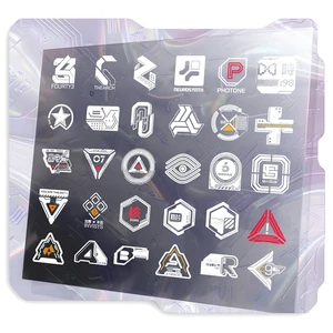 Chrono_Chrome Cyberpunk White Sticker Pack 30pcs (White) Chrono_Chrome Cyberpunk White Sticker Pack 30pcs (White)