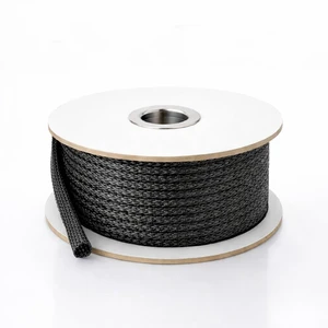 100ft Expandable Non-Split PET Braided Cable Sleeve, High-Temperature Black Loom for Automotive Harness and Chew-Resistant Home Office Wire Management (1/4") 100ft Expandable Non-Split PET Braided Cable Sleeve, High-Temperature Black Loom for Automotive Harness and Chew-Resistant Home Office Wire Management (1/4")