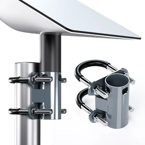 Universal U-Bolt Clamp Antenna Mount Bracket for Starlink V2 Pipe Adapter, Adjustable Heavy Steel Mast Pole U-Bracket for Starlink Satellite Dish Mounting Kit Universal U-Bolt Clamp Antenna Mount Bracket for Starlink V2 Pipe Adapter, Adjustable Heavy Steel Mast Pole U-Bracket for Starlink Satellite Dish Mounting Kit