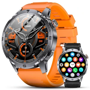 Military Smart Watch for Men, 1.43'' AMOLED Rugged Smart Watch with 600mAh Battery/Heart Rate/Blood Pressure/Sleep Monitor,IP68 Waterproof Fitness Tracker Orange Watch for Android iPhone Military Smart Watch for Men, 1.43'' AMOLED Rugged Smart Watch with 600mAh Battery/Heart Rate/Blood Pressure/Sleep Monitor,IP68 Waterproof Fitness Tracker Orange Watch for Android iPhone