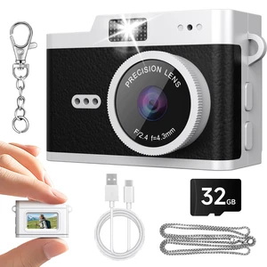 Mini Keychain Digital Camera, Y2K Retro Pocket Camera, 1080P HD Small Video Recorder with 32GB SD Card for Travel, Vlogs & Daily Recording, Black Mini Keychain Digital Camera, Y2K Retro Pocket Camera, 1080P HD Small Video Recorder with 32GB SD Card for Travel, Vlogs & Daily Recording, Black