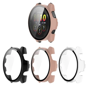 Compatible with Garmin Forerunner 265S Case Cover, Scratch-Resistant PC Protective Case with HD Tempered Glass Screen Protector for Garmin Forerunner 265S (not 265) (Black&Clear&Pink) Compatible with Garmin Forerunner 265S Case Cover, Scratch-Resistant PC Protective Case with HD Tempered Glass Screen Protector for Garmin Forerunner 265S (not 265) (Black&Clear&Pink)