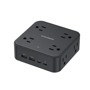 Power Strip, Flat Wall Plug Extension Cord for Home Office 8 AC Outlets 4 USB (2 USB C), 5 Ft Outlet Extender, Flat Plug(Wireless) Power Strip, Flat Wall Plug Extension Cord for Home Office 8 AC Outlets 4 USB (2 USB C), 5 Ft Outlet Extender, Flat Plug(Wireless)