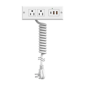 Recessed Power Strip USB C Port for Drawer Outlet White Fast Charging USB C Port,QC3.0 USB-A Port.2AC Outlet,ETL Listed Conference Recessed Power Strip USB C Port for Drawer Outlet White Fast Charging USB C Port,QC3.0 USB-A Port.2AC Outlet,ETL Listed Conference