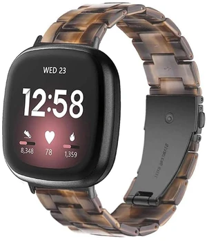 Resin Band Compatible with Fitbit Versa 4 3 / Fitbit Versa Sense 2 1,Women Men Lightweight Bracelet Strap Wristband (Coffee, Fitbit Versa 4 3/ Versa Sense 2 1) Resin Band Compatible with Fitbit Versa 4 3 / Fitbit Versa Sense 2 1,Women Men Lightweight Bracelet Strap Wristband (Coffee, Fitbit Versa 4 3/ Versa Sense 2 1)