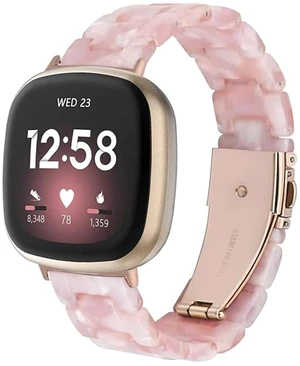 Resin Band Compatible with Fitbit Versa 4 3 / Fitbit Versa Sense 2 1,Women Men Lightweight Bracelet Strap Wristband (Pink, Fitbit Versa 4 3/ Versa Sense 2 1) Resin Band Compatible with Fitbit Versa 4 3 / Fitbit Versa Sense 2 1,Women Men Lightweight Bracelet Strap Wristband (Pink, Fitbit Versa 4 3/ Versa Sense 2 1)