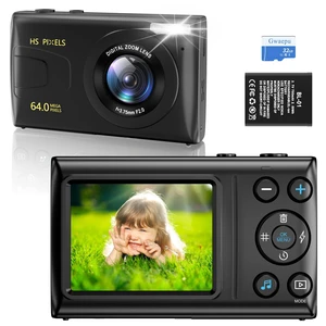 Digital Camera for Kids - 4K 64MP Small Point and Shoot Camera Compact Vlogging Camera with 18X Zoom & 32G for Boys Girls Teens Beginners Digital Camera for Kids - 4K 64MP Small Point and Shoot Camera Compact Vlogging Camera with 18X Zoom & 32G for Boys Girls Teens Beginners