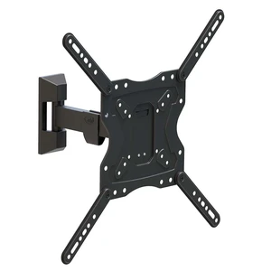 Full Motion TV Wall Mount, 26"-60" TVs up to 66.1 lbs, VESA 75x75 to 400x400mm, Swivel, Tilt, 10" Reach, Pre-Assembled, Bubble Level, Carbon Steel, Black Full Motion TV Wall Mount, 26"-60" TVs up to 66.1 lbs, VESA 75x75 to 400x400mm, Swivel, Tilt, 10" Reach, Pre-Assembled, Bubble Level, Carbon Steel, Black