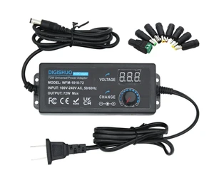 72W 24V 3A Adjustable Power Supply with LED Display 3-24V Variable Output, 8 Interchangeable Tips, Universal AC Input 100-240V, Home/Office Use 72W 24V 3A Adjustable Power Supply with LED Display 3-24V Variable Output, 8 Interchangeable Tips, Universal AC Input 100-240V, Home/Office Use