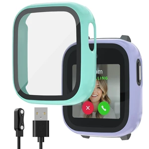 2 Pack Screen Protector Compatible with Cosmo Jr Track 5 Bumper Case with Scratch-Resistant Tempered Glass, Smartwatch Accessories 2 Pack Screen Protector Compatible with Cosmo Jr Track 5 Bumper Case with Scratch-Resistant Tempered Glass, Smartwatch Accessories