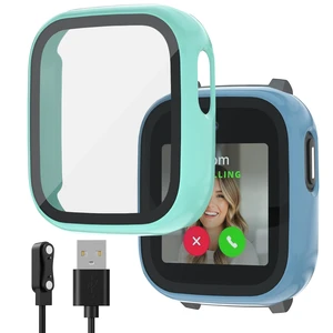 2 Pack Screen Protector Compatible with Cosmo Jr Track 5 Bumper Case with Scratch-Resistant Tempered Glass, Smartwatch Accessories 2 Pack Screen Protector Compatible with Cosmo Jr Track 5 Bumper Case with Scratch-Resistant Tempered Glass, Smartwatch Accessories