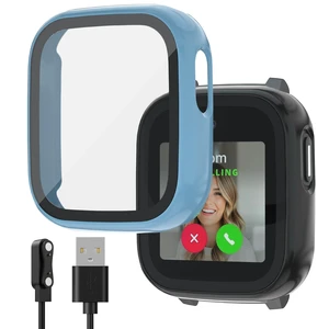 2 Pack Screen Protector Compatible with Cosmo Jr Track 5 Bumper Case with Scratch-Resistant Tempered Glass, Smartwatch Accessories 2 Pack Screen Protector Compatible with Cosmo Jr Track 5 Bumper Case with Scratch-Resistant Tempered Glass, Smartwatch Accessories