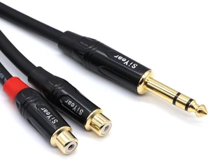 Dual RCA to 1/4" Cable6.35mm (1/4 inch) Male Stereo to 2RCA Female Y Splitter Adapter Cable5Feet Dual RCA to 1/4" Cable6.35mm (1/4 inch) Male Stereo to 2RCA Female Y Splitter Adapter Cable5Feet