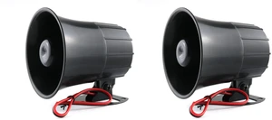 Security DC12V 15W Siren Horn Alarm for Alarm System (Pack of 2) Security DC12V 15W Siren Horn Alarm for Alarm System (Pack of 2)