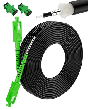 SC/APC Fiber Optic Internet Cable OS2 Outdoor Armored 70M/230FT LSZH, SC/APC to SC/APC Fiber Patch Cable, SC to SC Singlemode, 9/125µm Simplex SMF Jumper for FTTH/FTTP ONT with 2 Couplers SC/APC Fiber Optic Internet Cable OS2 Outdoor Armored 70M/230FT LSZH, SC/APC to SC/APC Fiber Patch Cable, SC to SC Singlemode, 9/125µm Simplex SMF Jumper for FTTH/FTTP ONT with 2 Couplers