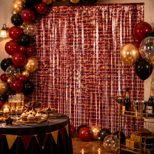 5 Pack 79" x 40"Red Brick Wall Backdrop Tinsel Foil Fringe Curtains Halloween Brick Wall Backdrop Curtain,Photo Booth Backdrop,Magical Themed Door Hanging,Halloween,Christmas, Party Decor 5 Pack 79" x 40"Red Brick Wall Backdrop Tinsel Foil Fringe Curtains Halloween Brick Wall Backdrop Curtain,Photo Booth Backdrop,Magical Themed Door Hanging,Halloween,Christmas, Party Decor