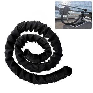 48 Inch Black Trolling Motor Cable Sleeve Heavy-Duty Polyester 2" Diameter Marine trolling motor wire cover, Outboard Rigging Sleeve for Trolling Motor 48 Inch Black Trolling Motor Cable Sleeve Heavy-Duty Polyester 2" Diameter Marine trolling motor wire cover, Outboard Rigging Sleeve for Trolling Motor
