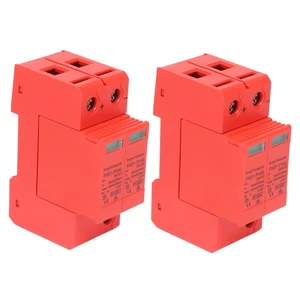 2Pcs Voltage Arrester Device 2P Protective Devices Rail Installation 40KA DC Photovoltaic Protector Low-Voltage Arrester with Remote Protectors (DC 500V) 2Pcs Voltage Arrester Device 2P Protective Devices Rail Installation 40KA DC Photovoltaic Protector Low-Voltage Arrester with Remote Protectors (DC 500V)