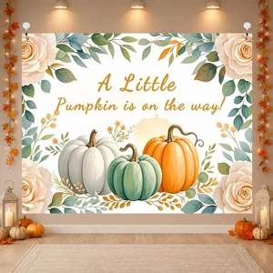 Fall Backdrop Little Pumpkin Floral Decorations 8x6ft Fall Pumpkins Thanksgiving Banner for Autumn Indoor Outdoor Party Decoration and Photo Booth Background Fall Backdrop Little Pumpkin Floral Decorations 8x6ft Fall Pumpkins Thanksgiving Banner for Autumn Indoor Outdoor Party Decoration and Photo Booth Background