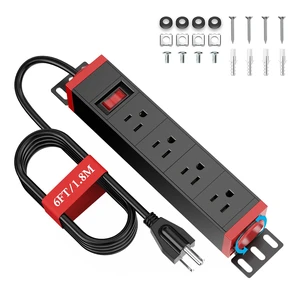 10-Inch Rack PDU, 1U 4 Outlets, Surge Protection, 360° Rotating Mounts 1U Compact Profile, 6 ft 16AWG Cord, Metal Housing, Overload Switch, Wall or Rack Installation, Screws Included 10-Inch Rack PDU, 1U 4 Outlets, Surge Protection, 360° Rotating Mounts 1U Compact Profile, 6 ft 16AWG Cord, Metal Housing, Overload Switch, Wall or Rack Installation, Screws Included