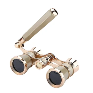 Opera Glasses Binoculars 3 X 25 Compact and Lightweight with Built-in Foldable Theater Glasses, Adjustable Handle for Adults Kids Women in Music Concerts and Opera Houses (Gold) Opera Glasses Binoculars 3 X 25 Compact and Lightweight with Built-in Foldable Theater Glasses, Adjustable Handle for Adults Kids Women in Music Concerts and Opera Houses (Gold)