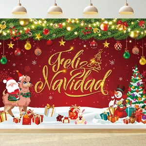 Feliz Navidad Banner Backdrop 10x8FT Feliz Navidad Christmas Decorations Feliz Navidad Sign for Winter Holiday Party Decorations Supplies Photo Props Feliz Navidad Banner Backdrop 10x8FT Feliz Navidad Christmas Decorations Feliz Navidad Sign for Winter Holiday Party Decorations Supplies Photo Props