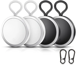 4-Pack Tracker Tags Item Finder for Apple Find My, MFi Certified, iOS Only Hooks Included, IP67 Waterproof Bluetooth Item Finders for Keys, Wallets, Luggage and Backpacks; 4Black 2 White 4-Pack Tracker Tags Item Finder for Apple Find My, MFi Certified, iOS Only Hooks Included, IP67 Waterproof Bluetooth Item Finders for Keys, Wallets, Luggage and Backpacks; 4Black 2 White