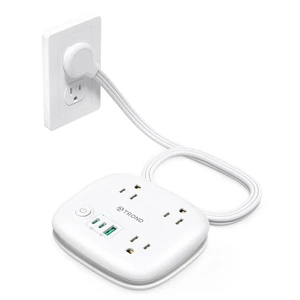 Travel Power Strip with PD 20W USB C, Extension Cord with 3 Outlets Fast Charging USB Port, 2.6FT Wrapped Around Power Cord, Compact and Portable for Travel Hotel Cruise Ship Travel Power Strip with PD 20W USB C, Extension Cord with 3 Outlets Fast Charging USB Port, 2.6FT Wrapped Around Power Cord, Compact and Portable for Travel Hotel Cruise Ship