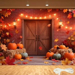 10x6.5FT Extra Large Fall Autumn Backdrop - Fall Photography Background with Pumpkins, Maple Leaves & Barn Wood (19.68FT Ribbon) - Thanksgiving, Friendsgiving, Harvest Party Decor, Photo Booth Props 10x6.5FT Extra Large Fall Autumn Backdrop - Fall Photography Background with Pumpkins, Maple Leaves & Barn Wood (19.68FT Ribbon) - Thanksgiving, Friendsgiving, Harvest Party Decor, Photo Booth Props
