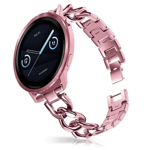 18mm Band for Garmin Venu 4 41mm, Women's Metal (Pink) Women's Metal Skeleton Chain Link Replacement Strap for Garmin Venu 4 41mm/Venu 3S/2S/Vivomove 4S/3S/Forerunner 255S/265S 18mm Band for Garmin Venu 4 41mm, Women's Metal (Pink) Women's Metal Skeleton Chain Link Replacement Strap for Garmin Venu 4 41mm/Venu 3S/2S/Vivomove 4S/3S/Forerunner 255S/265S