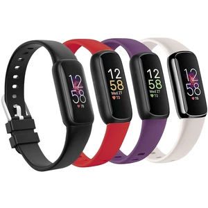 4 Pack Waterproof Bands Compatible with Fitbit Luxe Bands for Women Men Classic Soft Breathable Sports Replacement Wristbands, (Black/Dark Red/Dark Purple/Starlight, Large 6.7" -8.3") 4 Pack Waterproof Bands Compatible with Fitbit Luxe Bands for Women Men Classic Soft Breathable Sports Replacement Wristbands, (Black/Dark Red/Dark Purple/Starlight, Large 6.7" -8.3")