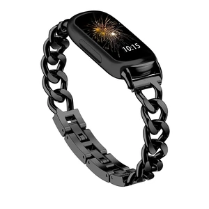Metal Chain Band Compatible with Fitbit Inspire 3 Bands, Adjustable Stainless Steel Straps Replacement for Fitbit Inspire 3 Bands for Women Men Metal Chain Band Compatible with Fitbit Inspire 3 Bands, Adjustable Stainless Steel Straps Replacement for Fitbit Inspire 3 Bands for Women Men